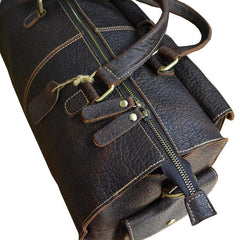 Leather Mens Cool Weekender Bag Vintage Travel Bag Duffle Bag for Men - iwalletsmen