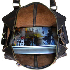 Leather Mens Cool Weekender Bag Vintage Travel Bag Duffle Bag for Men - iwalletsmen