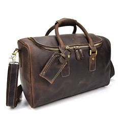 Leather Mens Weekender Bags Vintage Cool Travel Bag Duffle Bag Bag - iwalletsmen