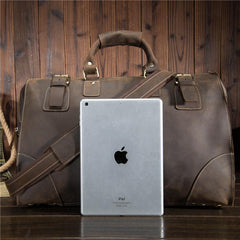 Cool Leather Mens Large Weekender Bag Vintage Travel Bag Duffle Bag for Men - iwalletsmen