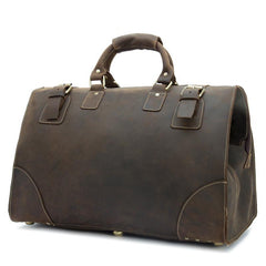 Cool Leather Mens Large Weekender Bag Vintage Travel Bag Duffle Bag for Men - iwalletsmen