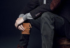 Cool Leather Mens Zip Wallet billfold Slim Bifold Wallet Card Wallet for Men - iwalletsmen