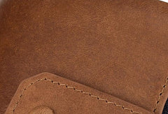 Cool Leather Mens Zip Wallet billfold Slim Bifold Wallet Card Wallet for Men - iwalletsmen