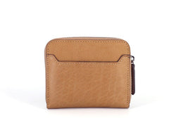 Leather Mens Zipper Front Pocket Wallet Card Wallet Slim Small Change Wallet for Men - iwalletsmen