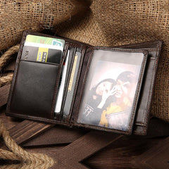Leather Slim Small Mens Wallet Bifold billfold Wallet for Men - iwalletsmen