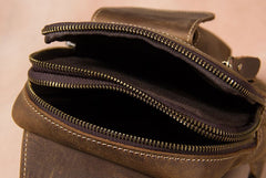 Leather Sling Bag for Men Crossbody Bag Chest Bag for men