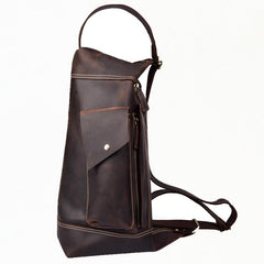 Leather Sling Bag for Men Vintage Chest Crossbody Bag For Mens - iwalletsmen