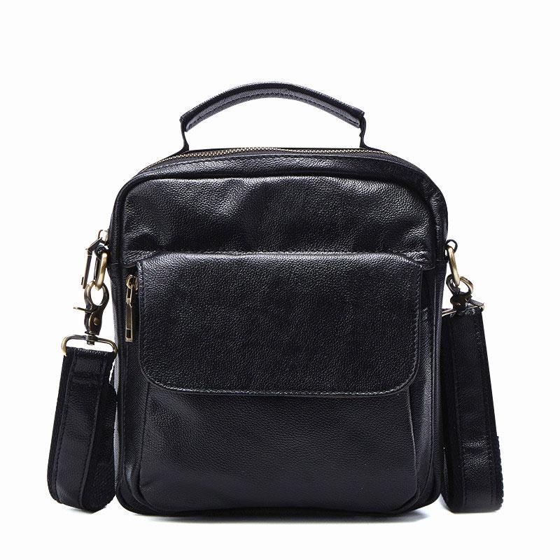 Leather Small Handbag Messenger Bag Shoulder Bag For Men - iwalletsmen