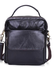 Leather Small Handbag Messenger Bag Shoulder Bag For Men - iwalletsmen