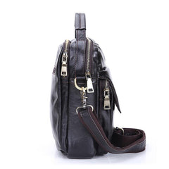 Leather Small Handbag Messenger Bag Shoulder Bag For Men - iwalletsmen