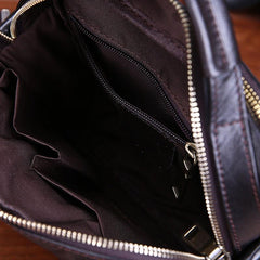 Leather Small Handbag Messenger Bag Shoulder Bag For Men - iwalletsmen