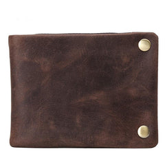 Leather Small Mens Wallet Bifold Vintage billfold Wallet for Men - iwalletsmen
