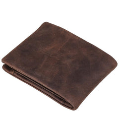 Leather Small Mens Wallet Bifold Vintage billfold Wallet for Men - iwalletsmen