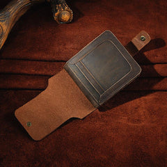Leather Small Mens Wallet Vintage billfold Bifold Wallet for Men - iwalletsmen