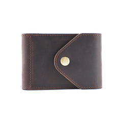 Leather Small Mens Wallet Zipper billfold Front Pocket Wallet Driver's License Card Wallet for Men - iwalletsmen