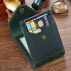 Leather Small Mens Wallet Zipper billfold Front Pocket Wallet Driver's License Card Wallet for Men - iwalletsmen