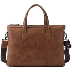 Leather Vintage Mens 14-inch Blue Briefcase Lawyer Briefcases Laptop Briefcase Business Briefcase For Men - iwalletsmen