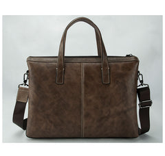 Leather Vintage Mens 14-inch Blue Briefcase Lawyer Briefcases Laptop Briefcase Business Briefcase For Men - iwalletsmen