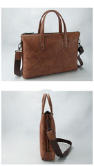 Leather Vintage Mens 14-inch Blue Briefcase Lawyer Briefcases Laptop Briefcase Business Briefcase For Men - iwalletsmen