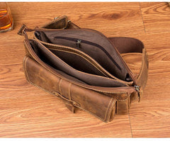 Cool Light Brown Leather Fanny Pack Mens Belt Bags Waist Bags Hip Pack Bumbag for Men - iwalletsmen