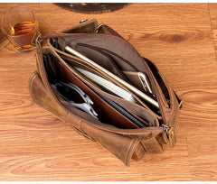 Cool Light Brown Leather Fanny Pack Mens Belt Bags Waist Bags Hip Pack Bumbag for Men - iwalletsmen