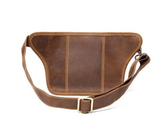 Cool Brown Leather Fanny Pack Mens Waist Bags Hip Pack Belt Bag Bumbags for Men - iwalletsmen