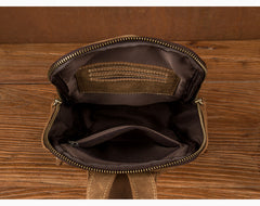 Cool Light Brown Leather Mens 10 inches Sling Bag Crossbody Pack Chest Bag for men - iwalletsmen