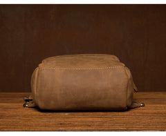Cool Light Brown Leather Mens 10 inches Sling Bag Crossbody Pack Chest Bag for men - iwalletsmen