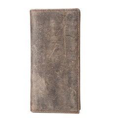 Light Brown Vintage Mens long Wallet Dark Brown Clutch Wallet Long Wallets for Men - iwalletsmen