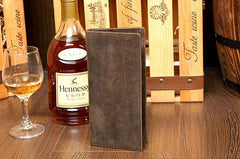 Light Brown Vintage Mens long Wallet Dark Brown Clutch Wallet Long Wallets for Men - iwalletsmen