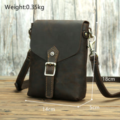 MEDIEVAL VIKING LEATHER Leather Small Vertical Messenger Bag Small Side Bag LARP RENAISSANCE Messenger Bag