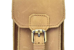MEN LEATHER Belt Pouch WAIST BAG HIP PACK BELT BAG CELL PHONE HOLSTERS - iwalletsmen