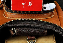 MEN LEATHER Belt Pouch WAIST BAG HIP PACK BELT BAG CELL PHONE HOLSTER - iwalletsmen