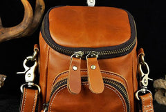 MEN LEATHER Belt Pouch WAIST BAG HIP PACK BELT BAG CELL PHONE HOLSTER - iwalletsmen