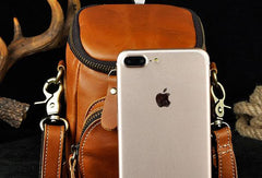 MEN LEATHER Belt Pouch WAIST BAG HIP PACK BELT BAG CELL PHONE HOLSTER - iwalletsmen