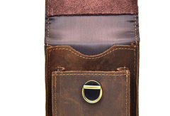MEN LEATHER Belt Pouch WAIST BAG HIP PACK BELT BAG CELL PHONE HOLSTERS - iwalletsmen