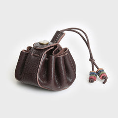 Medieval Renaissance Mini Leather Pouch Celtic Viking Coin Pouch Steampunk Drawstring Purse For Men Women Larp Cosplay