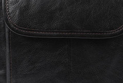 Men Leather Black Handbag Messenger Bag Crossbody bag Cool For Men - iwalletsmen
