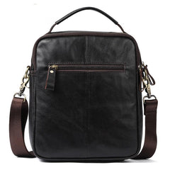 Men Leather Black Handbag Messenger Bag Crossbody bag Cool For Men - iwalletsmen
