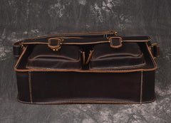 Men Leather Messenger Bag Cool Vintage Crossbody Bag Shoulder Bag for men - iwalletsmen
