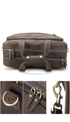 Mens Large Leather Briefcase Travel Briefcase 16‘’ Laptop Travel Briefcase For Men