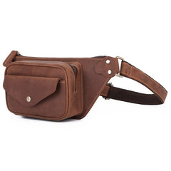 Mens Leather Hip Pack Fanny Pack Belt Bag Bumbag Waist Bags For Men