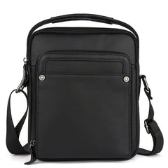 Mens Vertical Messenger Bags Black Leather Ipad Vertical Side Bags Courier Bag For Men