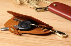 Mens Cool Key Holders Handmade Leather Car Key Card Holder Car Key Case for Men