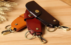 Mens Cool Key Holders Handmade Leather Car Key Card Holder Car Key Case for Men