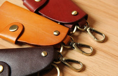 Mens Cool Key Holders Handmade Leather Car Key Card Holder Car Key Case for Men