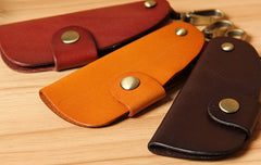 Mens Cool Key Holders Handmade Leather Car Key Card Holder Car Key Case for Men