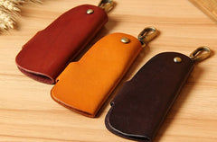 Mens Cool Key Holders Handmade Leather Car Key Card Holder Car Key Case for Men