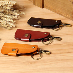 Mens Cool Key Holders Handmade Leather Car Key Card Holder Car Key Case for Men