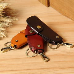 Mens Cool Key Holders Handmade Leather Car Key Card Holder Car Key Case for Men